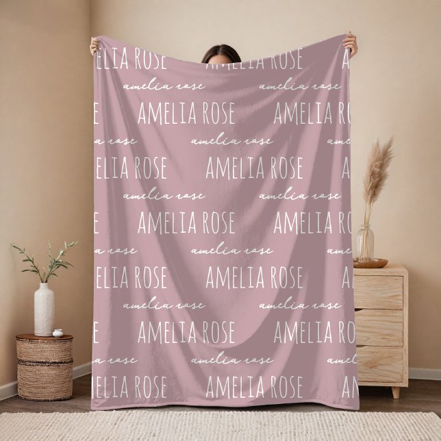 Polaire Couverture personnalisée avec nom Cadeau d'anniver (Personalized Name Blanket Anniversary Gift for Couples, Soft Custom Blanket Gift for Her and Girls)