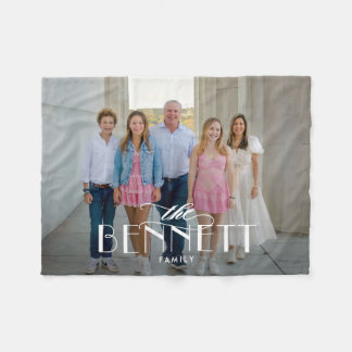 Polaire Couverture personnalisée avec photo de famille