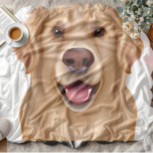 Polaire Couverture personnalisée avec portrait de chien