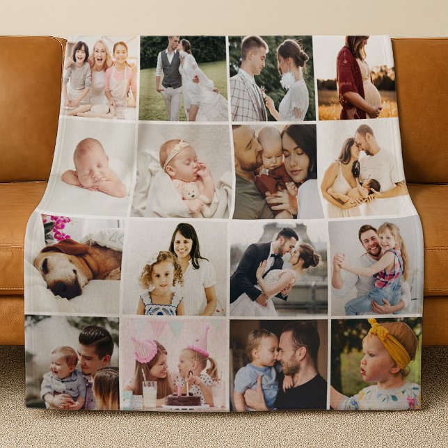 Polaire Couverture personnalisée avec un collage de 20 pho (Créateur téléchargé)