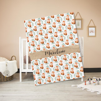 Polaire Couverture personnalisée bébé renard mignon souven