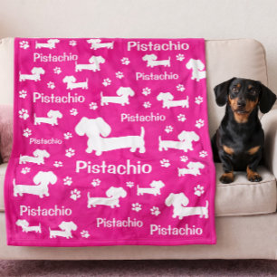 Polaire Couverture Personnalisée Chien Saucisse Dachshund 