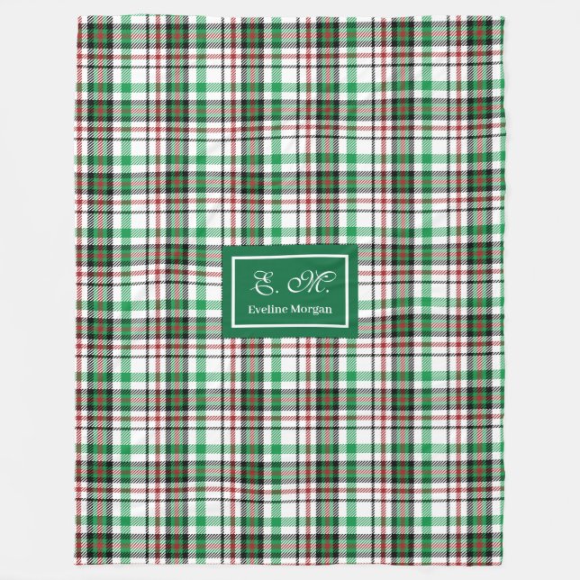 Polaire Couverture personnalisée de vacances en tartan (Devant)