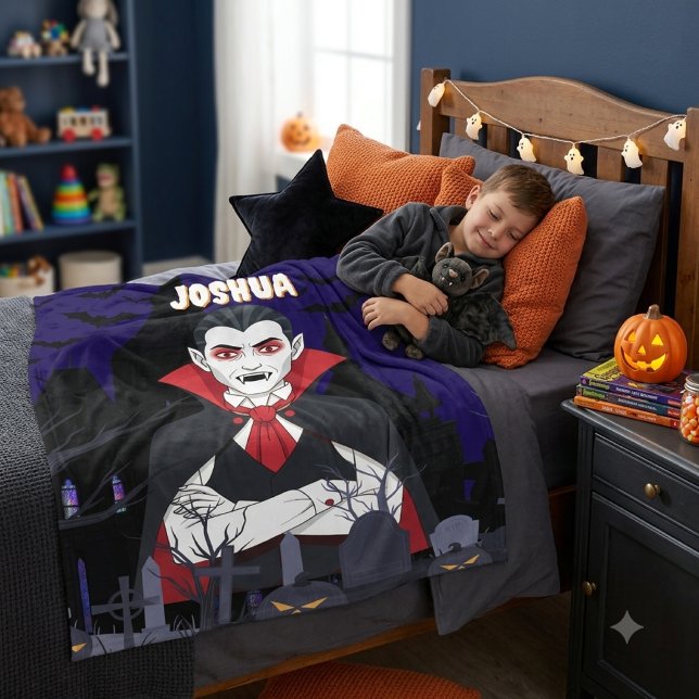 Polaire Couverture personnalisée d'Halloween Vampire pour  (Créateur téléchargé)
