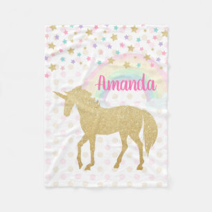 Polaire Couverture personnalisée d'ouatine de licorne
