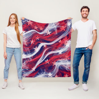 Polaire Couverture personnalisée en molleton drapeau améri
