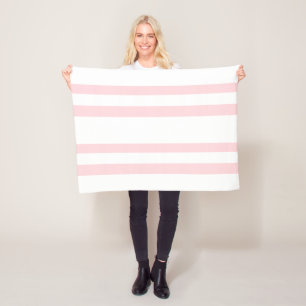 Polaire Couverture personnalisée en molleton rose et blanc