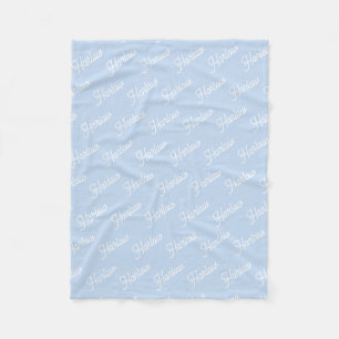Polaire Couverture Personnalisée Enfants Nom Répété Bleu G