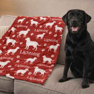 Polaire Couverture personnalisée Labrador Retriever Noir