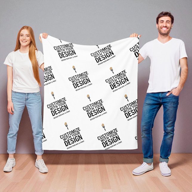 Polaire Couverture personnalisée minimale de marque d'entr (Créateur téléchargé)