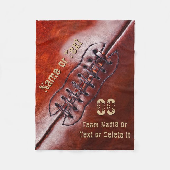 Polaire Couverture personnalisée peu coûteuse du football, (Devant)