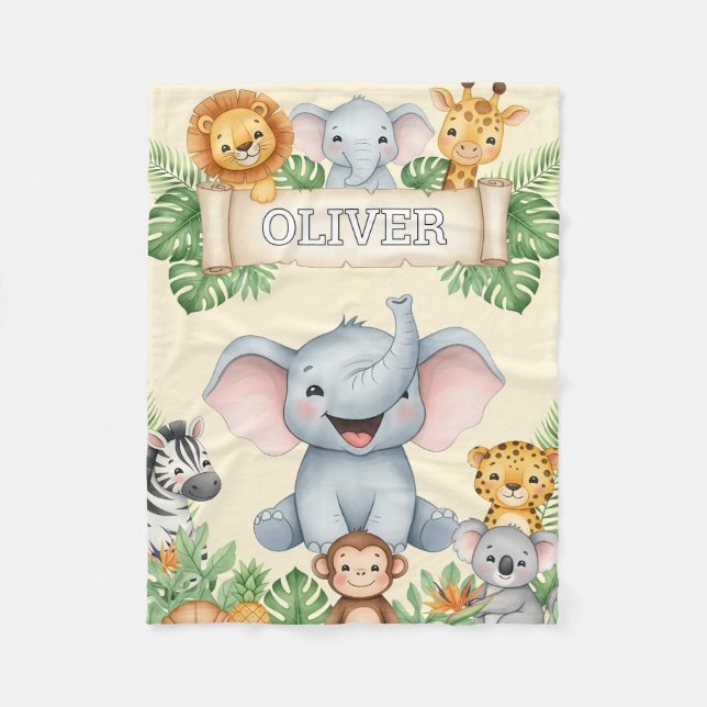 Polaire Couverture personnalisée pour animaux avec nom (Devant)