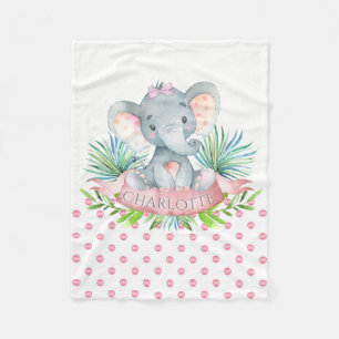 Polaire Couverture personnalisée pour bébé éléphant pour f