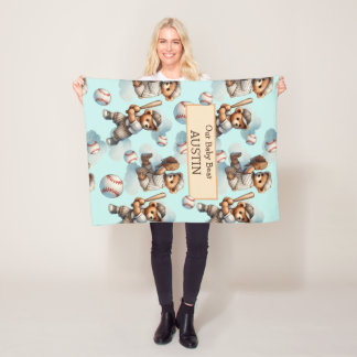 Polaire Couverture personnalisée pour bébé – Ours en peluc