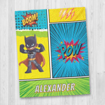 Couverture personnalisée pour garçons super-héros