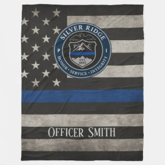 Polaire Couverture personnalisée pour la police Thin Blue