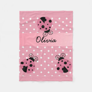 Polaire Couverture personnalisée rose d'ouatine de point