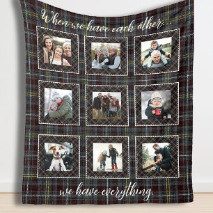 Polaire Couverture photo familiale en Patchwork rustique P