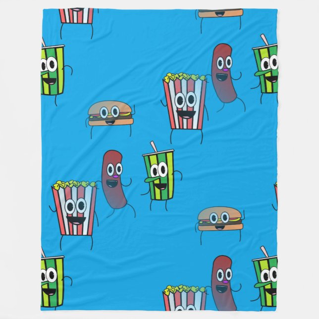 Polaire couverture popcorn film (Devant)