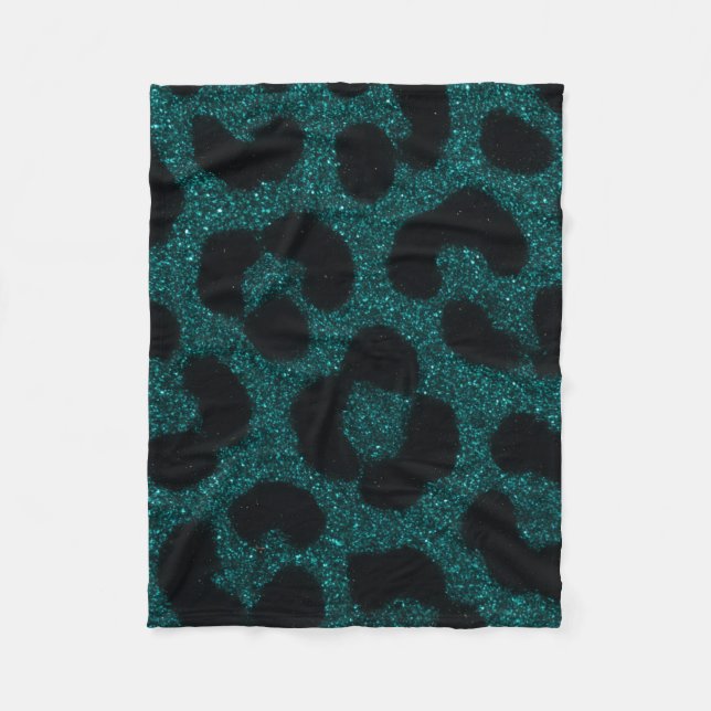 Polaire couverture poster de animal turquoise (Devant)