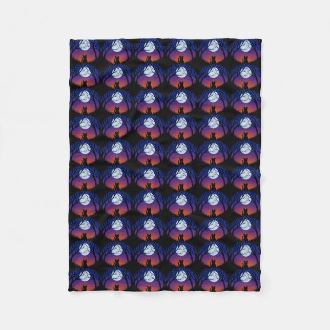 Polaire Couverture pour amateur de chat Gros chat couvertu (Devant)