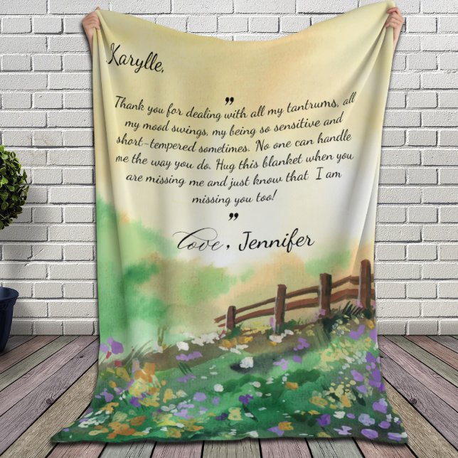 Polaire Couverture pour ami avec message personnalisé (FL- (Créateur téléchargé)
