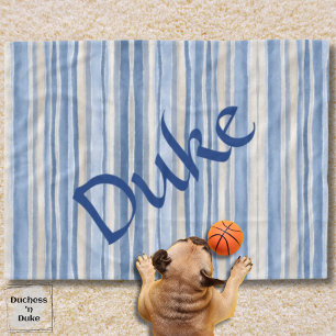 Polaire Couverture pour animaux à motif rayé neutre bleu b