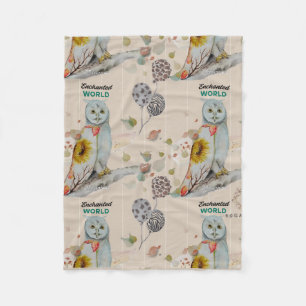 Polaire Couverture pour bébé en fourrure de hibou à mantea