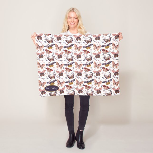 Polaire Couverture pour bébé Motif papillon personnalisée (En situation)