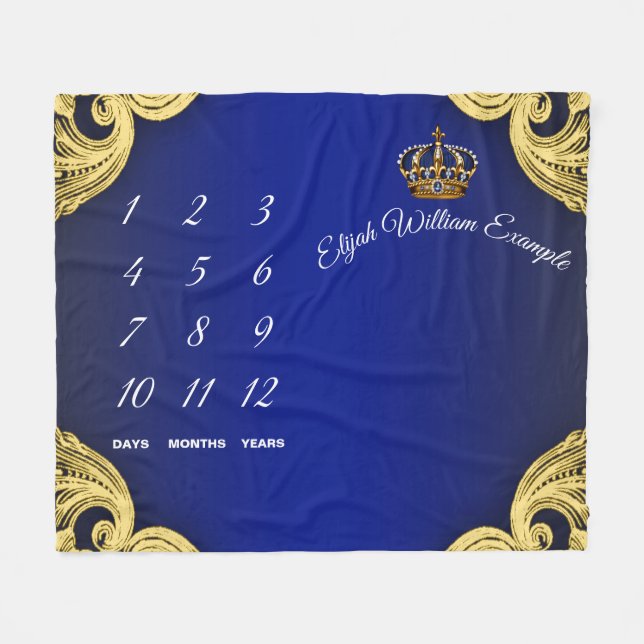 Polaire Couverture pour bébé prince de repère garçon (Devant (Horizontal))