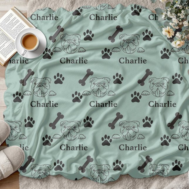 Polaire Couverture pour chien avec nom pattes  cadeaux pou (Créateur téléchargé)