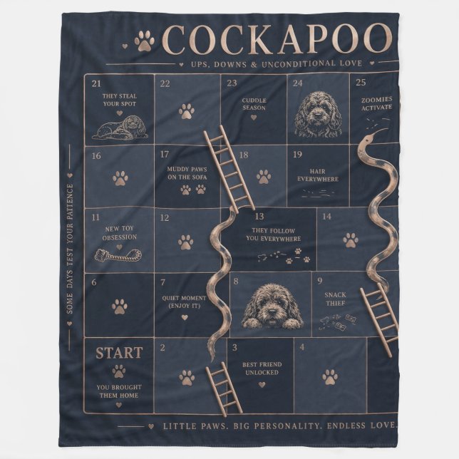 Polaire Couverture pour propriétaire de Cockapoo (Devant)