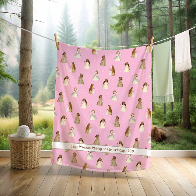 Polaire Couverture Princesse avec nom ou message (Créateur téléchargé)