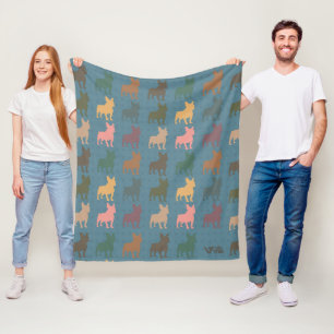 Polaire Couverture Rétro Bouledogue Français Vintage pour