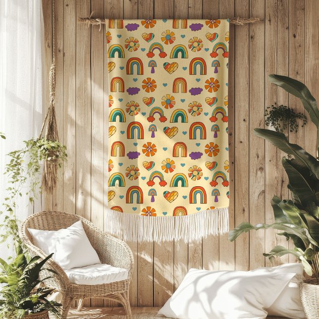 Polaire Couverture Rétro Pastel Funky 70 Confortable et Co (Retro Pastel Blanket Funky 70s Cozy Comfort)