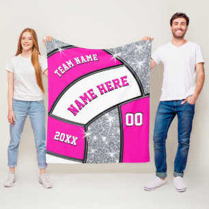 Polaire Couverture rose, blanche, argentée d'ouatine de