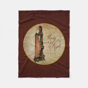 Polaire Couverture rose d'ouatine d'harpe d'Irlandais