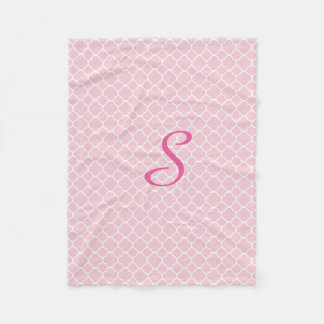 Polaire Couverture rose et blanche d'ouatine de Quatrefoil