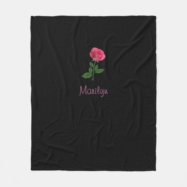 Polaire Couverture rose noire (Devant)
