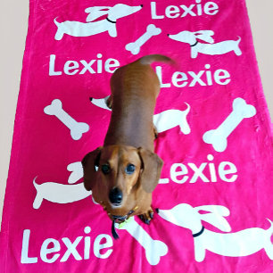 Polaire Couverture rose personnalisée pour chiens plus éco