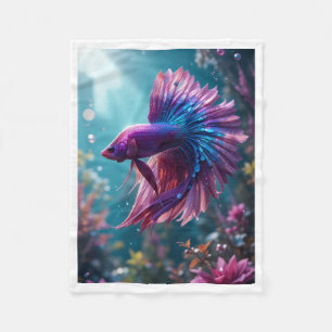 Polaire Couverture Rose Poisson Betta