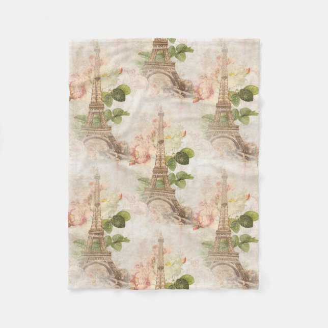 Polaire Couverture rose vintage d'ouatine de roses de (Devant)