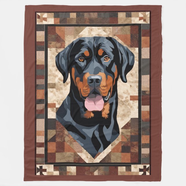 Polaire Couverture Rottweiler (Devant)