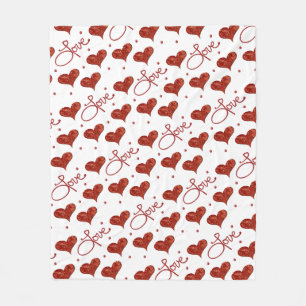 Polaire Couverture Rouge Amour