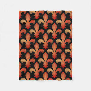 Polaire Couverture rouge d'ouatine de Gold Fleur de Lis