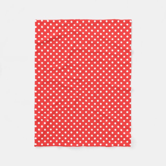 Polaire Couverture rouge et blanche d'ouatine de motif de (Devant)