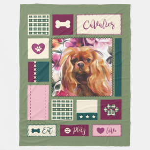 Polaire Couverture Ruby Cavalier  GRAND  rose vert