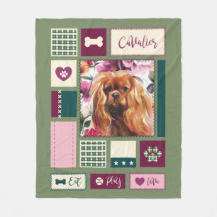 Polaire Couverture Ruby Cavalier moyen rose vert
