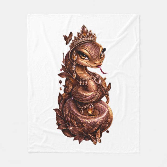 Polaire Couverture serpent doré royal  (Devant)