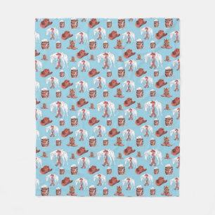 Polaire Couverture Sherpa Garçons Mignons Cow-Boy Bleu et